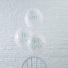 Μπαλόνια "Hello World" Λευκά με Μέντα 10τεμ.