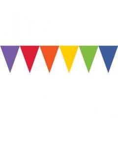Γιρλάντα Τρίγωνα Σημαιάκια χάρτινη Πολύχρωμη 4,5μ 1τεμ