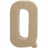 Γράμμα Q μικρό papier-mache Yψος 10,5 cm Πάχος 2 cm