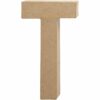 Γράμμα T μικρό papier-mache Yψος 10,5 cm Πάχος 2 cm