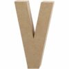 Γράμμα V μικρό papier-mache Yψος 10,5 cm Πάχος 2 cm