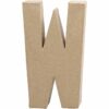 Γράμμα W μικρό papier-mache Yψος 10,5 cm Πάχος 2 cm