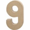 Aριθμός 9 μικρός papier-mache Yψος 10 cm Πάχος 2 cm