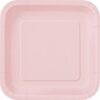 Πιάτα γλυκού τετράγωνα 18εκ. ροζ μονόχρωμα 16τεμ.