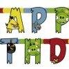 Banner Happy Birthday Angry Birds 1,8μ.