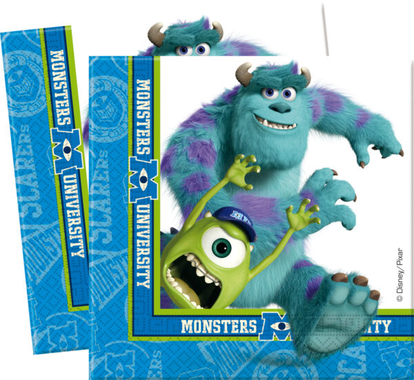 Χαρτοπετσέτες 33x33εκ. Monsters University 20τεμ.