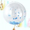 Γιγάντιο Μπαλόνι με Μπλέ Κομφετί 3τεμ. 36''