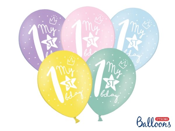 Μπαλόνια "My 1st Birthday" σε 5 χρώματα