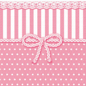 Χαρτοπετσέτες Φαγητού Bow Pink 33x33 cm 20τεμ.