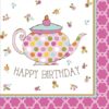 Xαρτοπετσέτες Φαγητού  Tea Time Happy Birthday 32.7 x 32.3cm 16τεμ