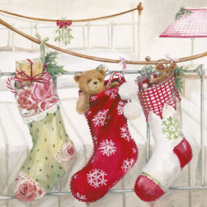 Χαρτοπετσέτες Φαγητού Christmas Stockings 33x33cm 20τεμ.