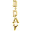 Μπαλόνι Foil χρυσό B-DAY κάθετο 1 τεμ.