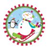Πιάτα φαγητού 26εκ. Joylful Snowman 8τεμ.