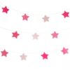 pink star garland