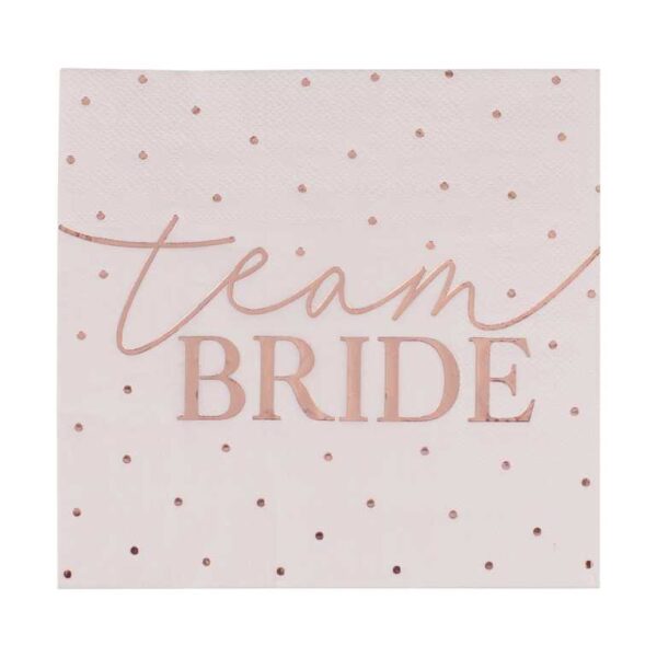 Team Bride Rose Gold Χαρτοπετσέτα Φαγητού!