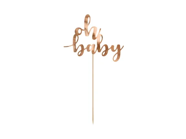 Oh Baby Cake Topper Ροζ Gold, 25εκ.