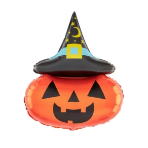 Κολοκύθα με Καπέλο Μάγισσας Foil Μπαλόνι Halloween! Διάσταση: 64 x 88,5 εκ. Συσκευασία: 1 τεμ. Περιέχει καλαμάκι για να φουσκώσετε το μπαλόνι με απλό αέρα! Τα μπαλόνια δεν στέλνονται φουσκωμένα! Υπάρχει η δυνατότητα φουσκώματος με ήλιον κατόπιν συνεννόησης και παραλαβής από το κατάστημα. Επικοινωνήστε μαζί μας να σας ενημερώσουμε για το κόστος! Είδη Πάρτυ - Craftbox.gr