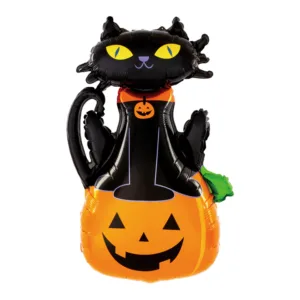 Κολοκύθα με Μαύρη Γάτα Foil Halloween! Διάσταση: Ύψος 97 εκ - Πλάτος 68 εκ. Συσκευασία: 1 τεμ. Περιέχει καλαμάκι για να φουσκώσετε το μπαλόνι με απλό αέρα! Τα μπαλόνια δεν στέλνονται φουσκωμένα! Υπάρχει η δυνατότητα φουσκώματος με ήλιον κατόπιν συνεννόησης και παραλαβής από το κατάστημα. Επικοινωνήστε μαζί μας να σας ενημερώσουμε για το κόστος! Είδη Πάρτυ - Craftbox.gr