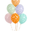 Pastel Πουά Μπαλόνια Latex 30εκ! Όμορφα μπαλόνια πουά σε παστέλ αποχρώσεις για να διακοσμήσετε το χώρο του πάρτι σας. Ιδανικό και για πάρτι πρώτων γενεθλίων! Το σετ αποτελείται από 6 μπαλόνια 30 εκ (Πράσινο Απαλό - Ροζ - Πορτοκαλί - Μωβ - Γαλάζιο)