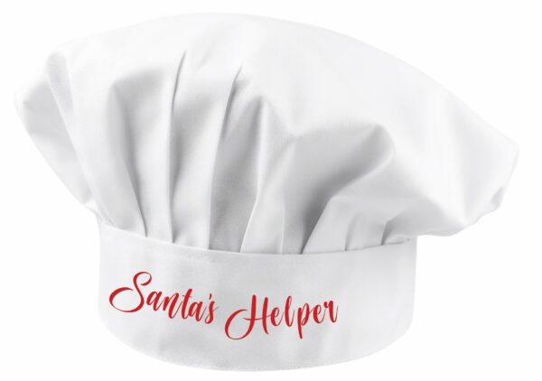 Καπέλο Chef Χριστουγεννιάτικο Santa's Tester! Λευκό καπέλων ενηλίκων για να κάνετε δώρο στους δικούς σας ανθρώπους, στους συγγενείς, στους φίλους ή στη δασκάλα κλπ . Φορέστε την και δημιουργήστε χριστουγεννιάτικες συνταγές και λιχουδιές για τις γιορτινές μέρες!