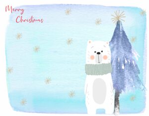 Αρκουδάκι σε Γαλάζιες Αποχρώσεις Χριστουγεννιάτικα Σουπλά! Ένα σουπλά με τη λευκή Αρκουδίτσα και το χριστουγεννιάτικο δέντρο για να διακοσμήσετε το τραπέζι των γιορτών για τους καλεσμένους σας ή τους μικρούς σας φίλους! Δώστε χρώμα, γιορτινή ατμόσφαιρα με τα χριστουγεννιάτικα σουπλά στο τραπέζι της ημέρες των γιορτών στο πάρτι ή στην εκδήλωσή σας!