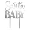 Χριστουγεννιάτικο Cake Topper Plexiglass Ασημί Καθρέφτης Santa Baby! Διακοσμήστε εύκολα και φανταστικά την τούρτα, το cake, τη βασιλόπιτα κλπ τώρα τις γιορτές!!! Τέλειο Cake Topper είτε πρόκειται για νεογέννητο, είτε για τα πρώτα γενέθλια ή απλά για να δηλώσετε ότι είστε ένα Santa baby!