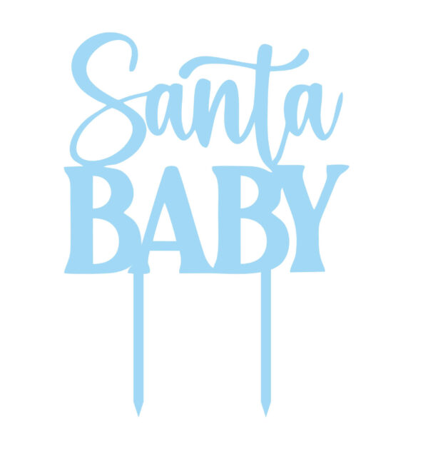 Χριστουγεννιάτικο Cake Topper Plexiglass Γαλάζιο Santa Baby! Διακοσμήστε εύκολα και φανταστικά την τούρτα, το cake, τη βασιλόπιτα κλπ τώρα τις γιορτές!!! Τέλειο Cake Topper είτε πρόκειται για νεογέννητο, είτε για τα πρώτα γενέθλια ή απλά για να δηλώσετε ότι είστε ένα Santa baby!