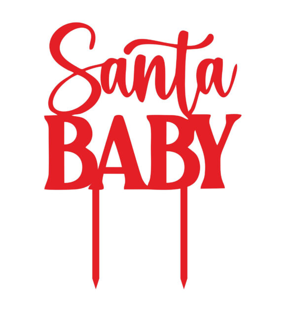 Χριστουγεννιάτικο Cake Topper Plexiglass Κόκκινο Santa Baby! Διακοσμήστε εύκολα και φανταστικά την τούρτα, το cake, τη βασιλόπιτα κλπ τώρα τις γιορτές!!! Τέλειο Cake Topper είτε πρόκειται για νεογέννητο, είτε για τα πρώτα γενέθλια ή απλά για να δηλώσετε ότι είστε ένα Santa baby!