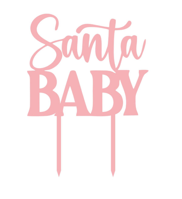 Χριστουγεννιάτικο Cake Topper Plexiglass Ροζ Santa Baby! Διακοσμήστε εύκολα και φανταστικά την τούρτα, το cake, τη βασιλόπιτα κλπ τώρα τις γιορτές!!! Τέλειο Cake Topper είτε πρόκειται για νεογέννητο, είτε για τα πρώτα γενέθλια ή απλά για να δηλώσετε ότι είστε ένα Santa baby!