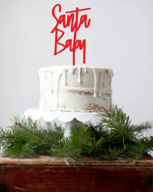 Χριστουγεννιάτικο Cake Topper Plexiglass Κόκκινο Santa Baby! Διακοσμήστε εύκολα και φανταστικά την τούρτα, το cake, τη βασιλόπιτα κλπ τώρα τις γιορτές!!! Τέλειο Cake Topper είτε πρόκειται για νεογέννητο, είτε για τα πρώτα γενέθλια ή απλά για να δηλώσετε ότι είστε ένα Santa baby!