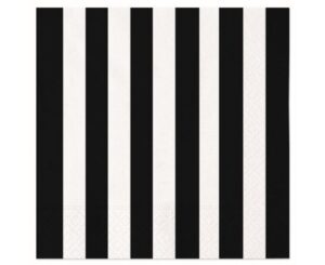 Χαρτοπετσέτες Φαγητού 33x33εκ. Ριγέ Μαύρο, 20τεμ.